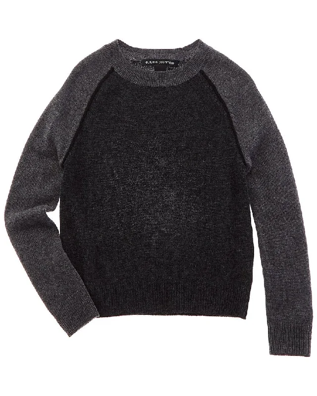 Autumn Cashmere Colorblocked Raglan Wool & Cashmere-Blend Sweater