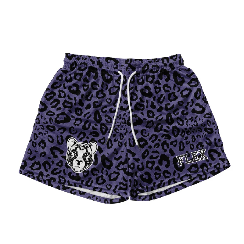 Basic Mesh Short - Panther Print