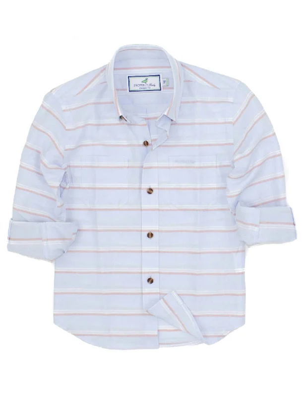 Boys Button Down Shirts In Light Blue