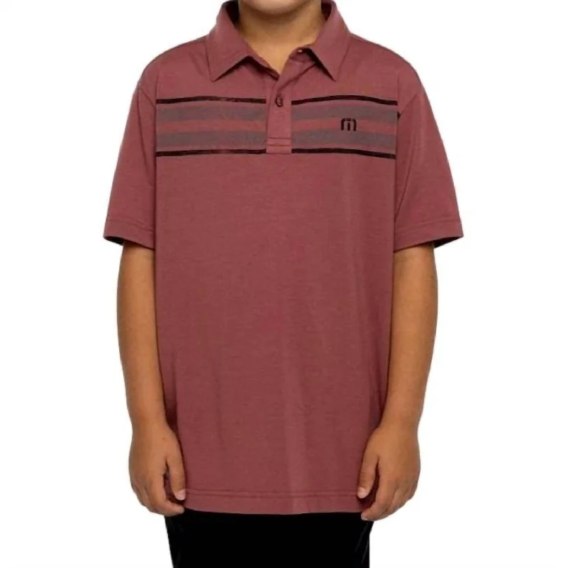 Boy's Red River Youth Polo In Roan Rouge