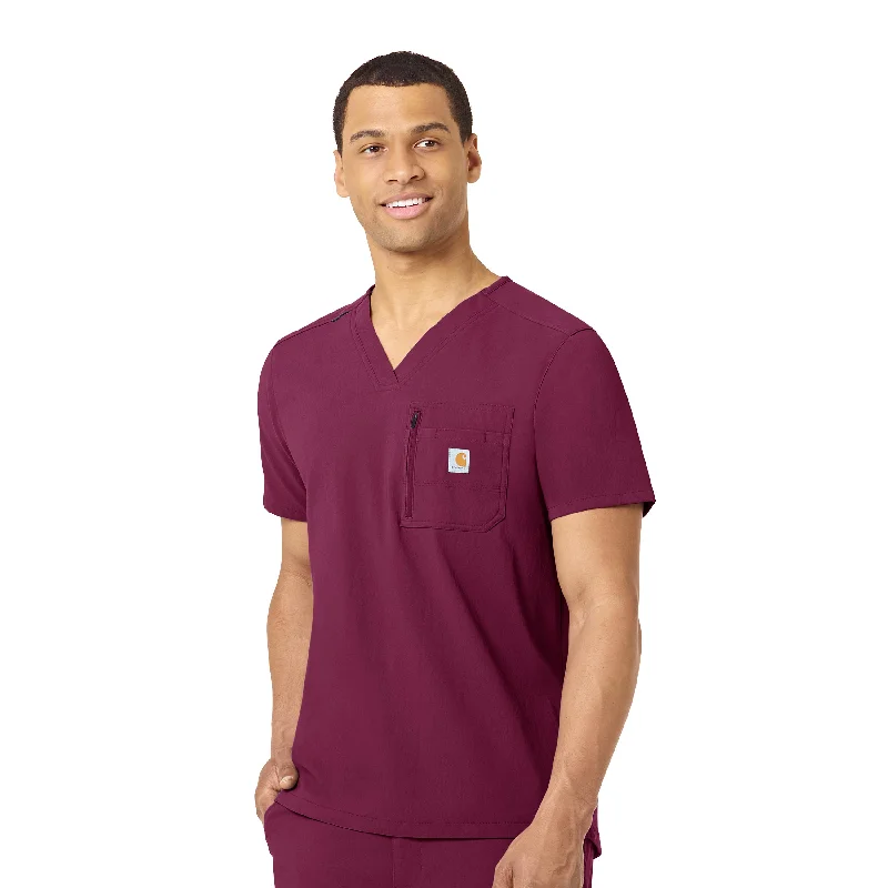 Carhartt Rugged Flex Peak Men's Tuck-In Scrub Top - Wine