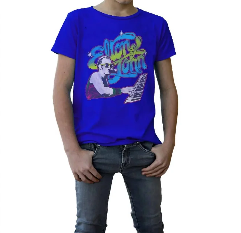 Elton John Tee In Blue