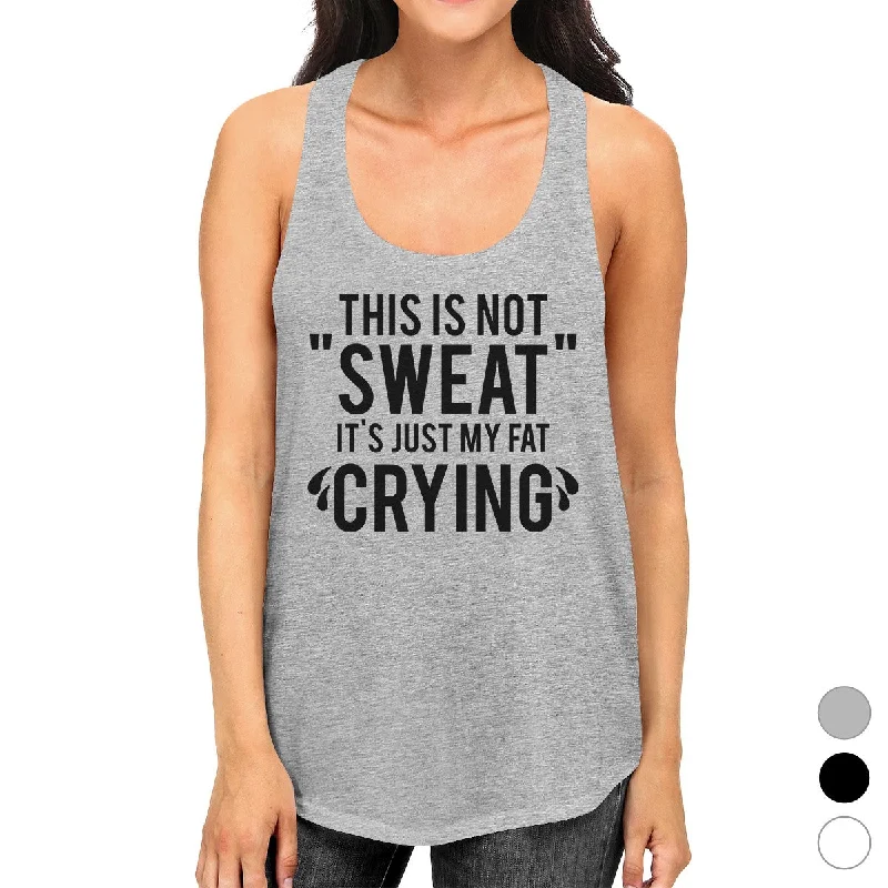 Fat Crying Womens Funny Graphic Tank Top Work Out Sleeveless Top