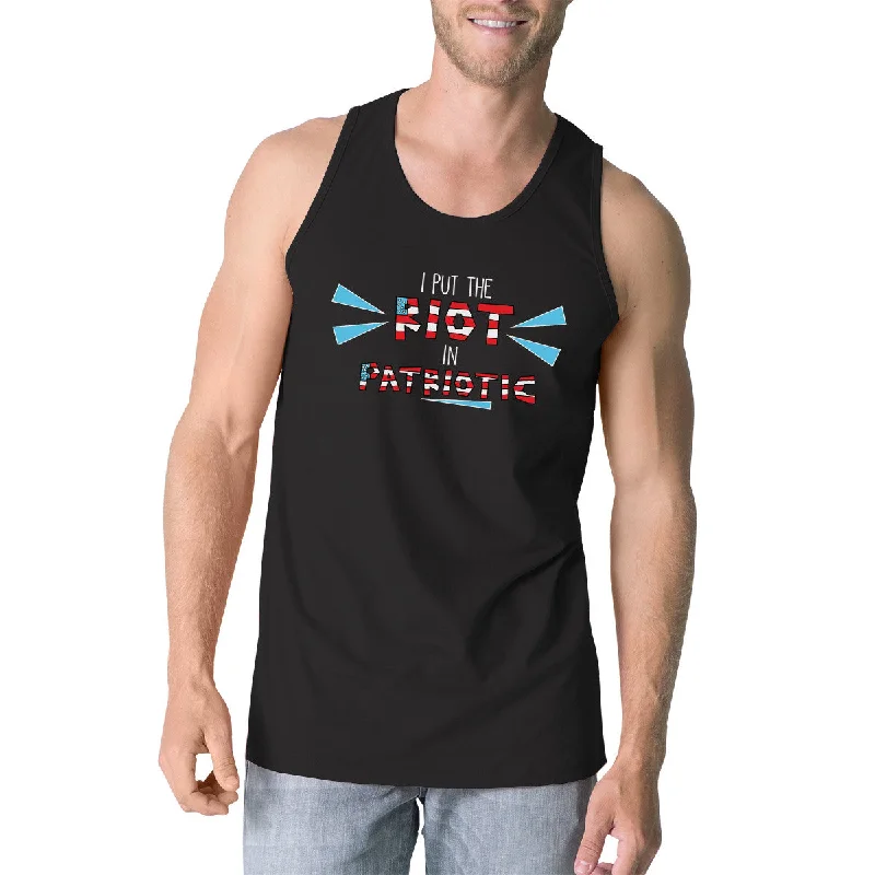 I Put The Riot In Patriotic Mens Black Tank Top 4th Of July Tanks