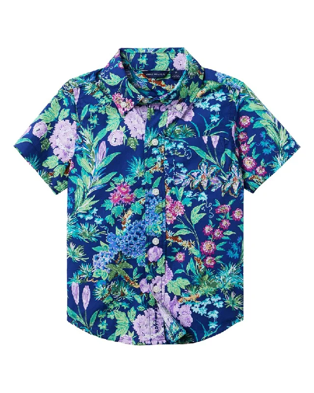 Janie and Jack Floral Poplin Shirt