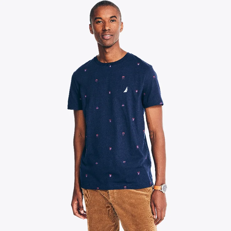 Nautica Mens Sustainably Crafted Printed Crewneck T-Shirt