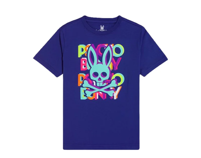 Psycho Bunny Kids' Hudson Multicolor Sapphire Blue Tee Shirt B0U209S1PC-SPH