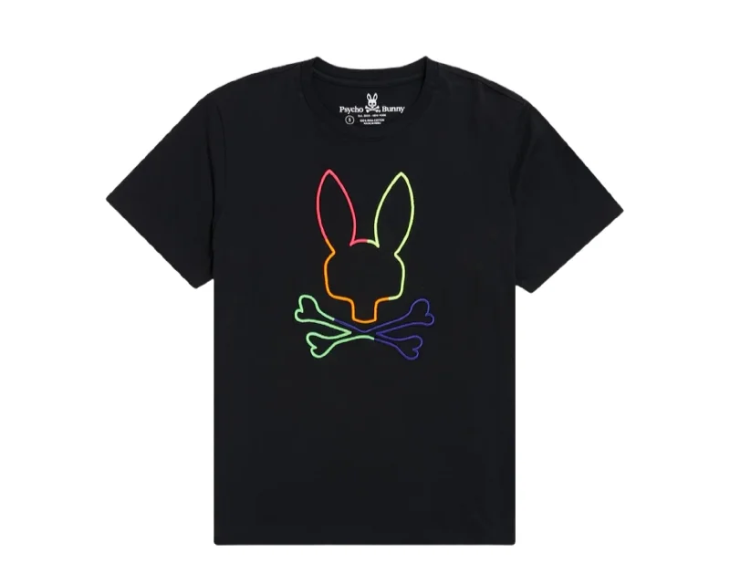 Psycho Bunny Kids' Leo Bunny Black Tee Shirt B0U245S1PC-BLK