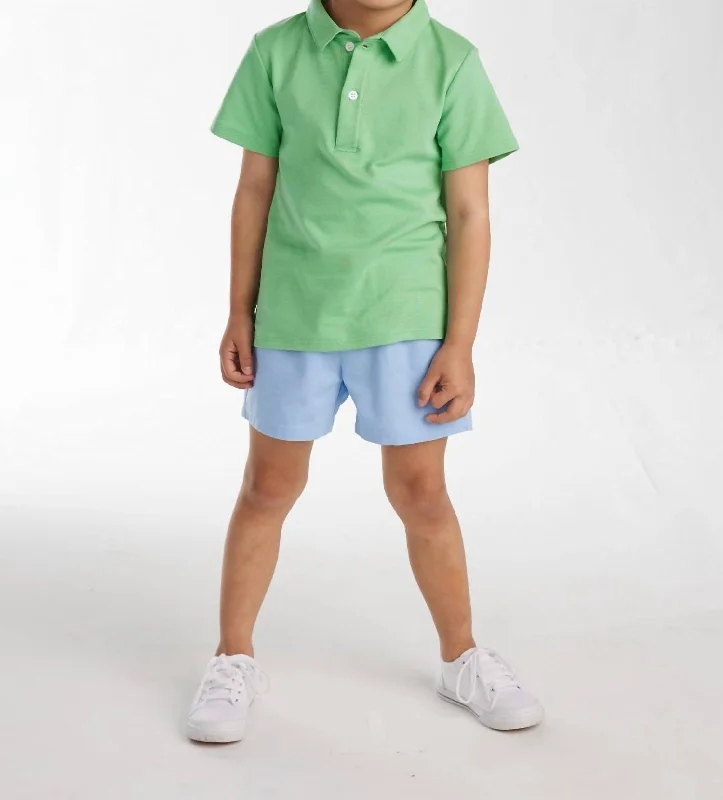 Short Sleeve Polo In Green