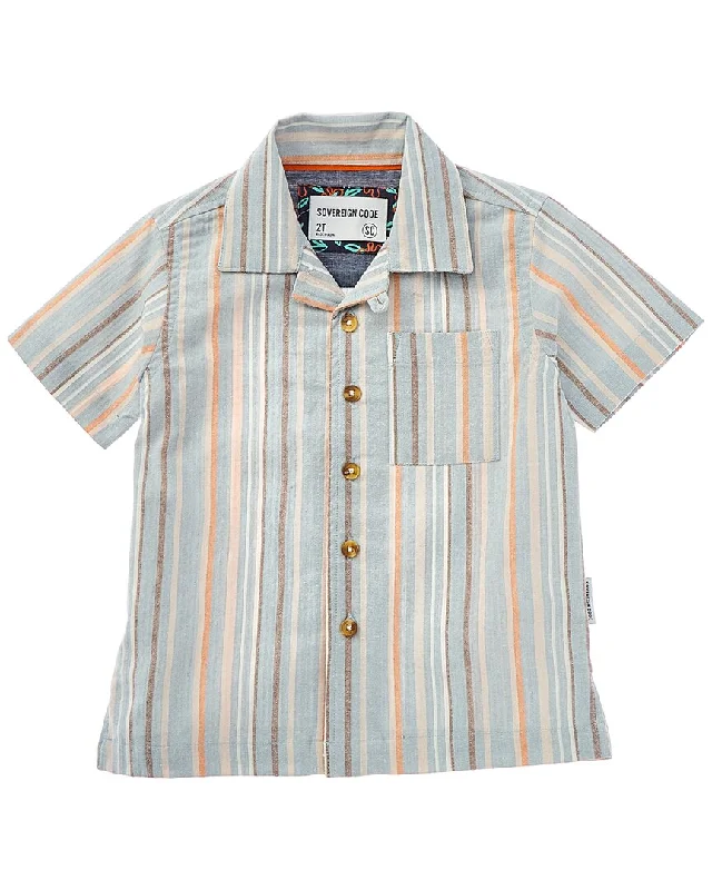 Sovereign Code Tour Striped Seersucker Button-Down Shirt