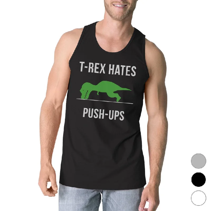 T-Rex Push Ups Mens Sleeveless Tee Shirt Cotton Made Tank Top Gift