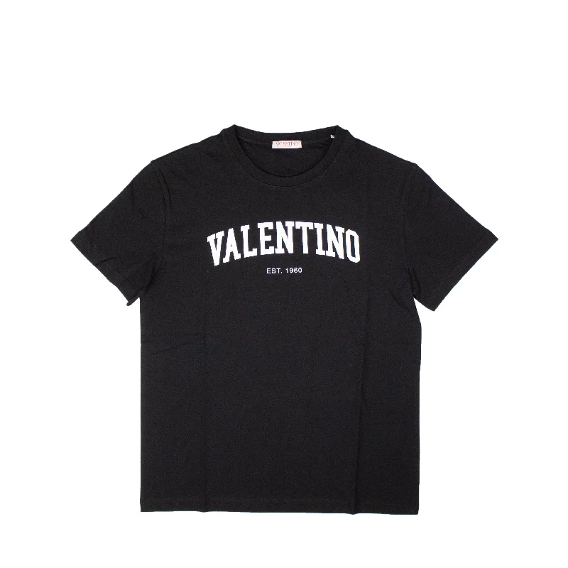 Valentino Black Cotton Logo T-Shirt