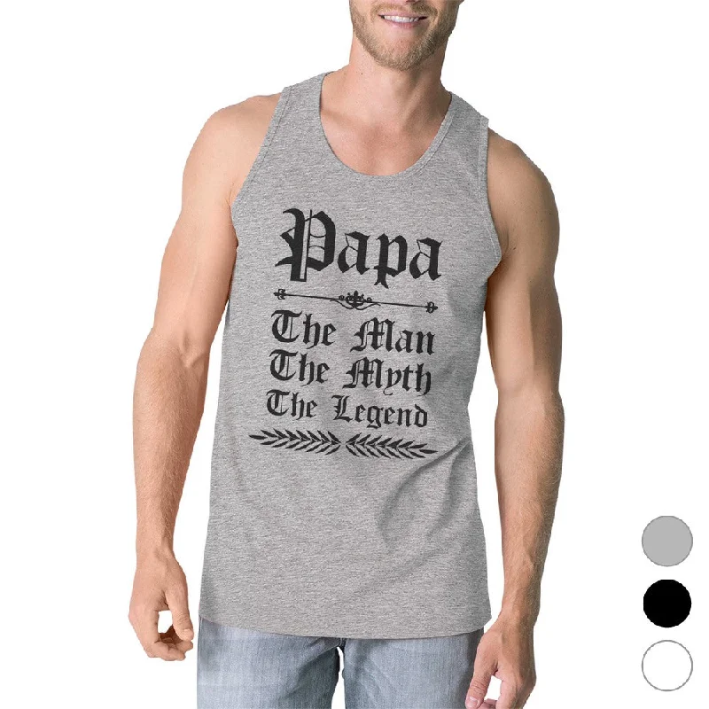 Vintage Gothic Papa Mens Lovely Gym Fathers Day Sleeveless Top