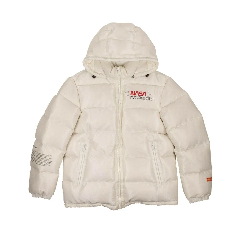 White Down NASA Puffer Coat