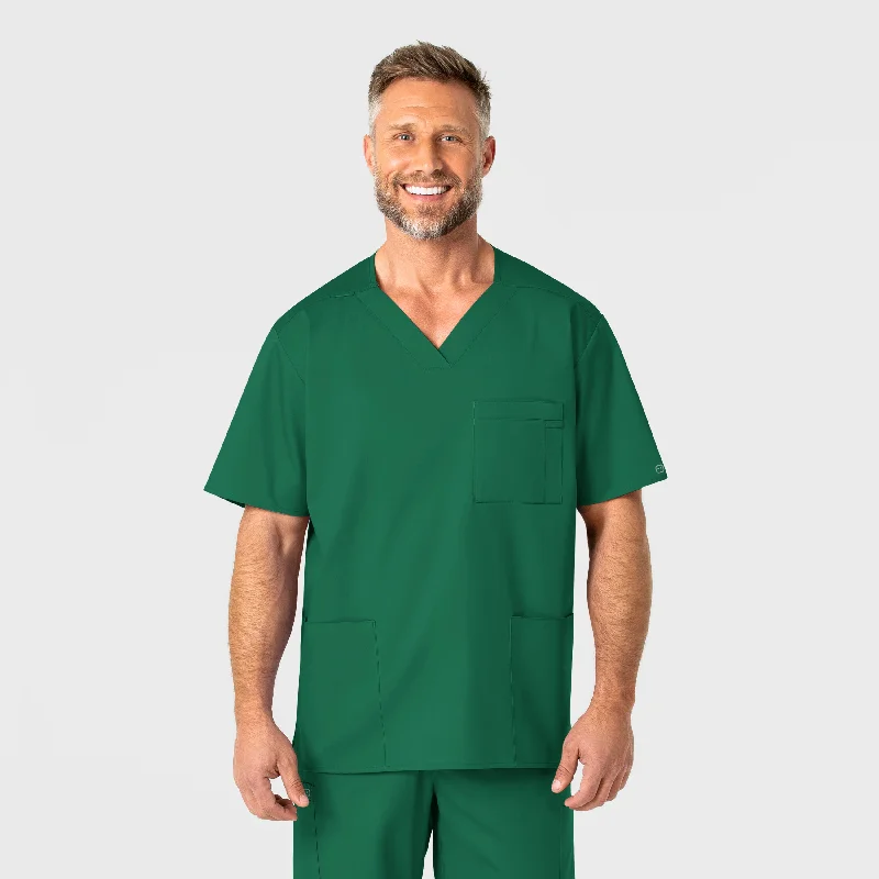 WonderWORK Men's V-Neck Scrub Top - Hunter