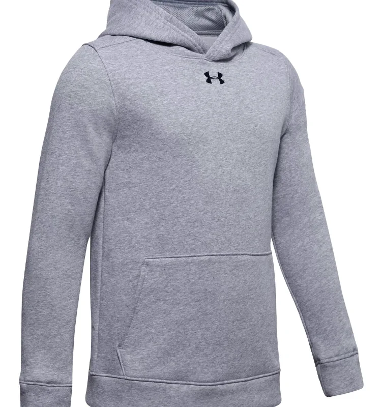 Youth Hustle Fleece Hoody In True Gray Heather/black