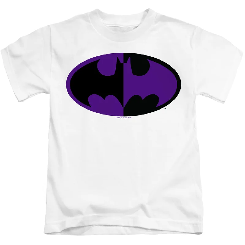 Batman Boys T-Shirt Split Logo White Tee