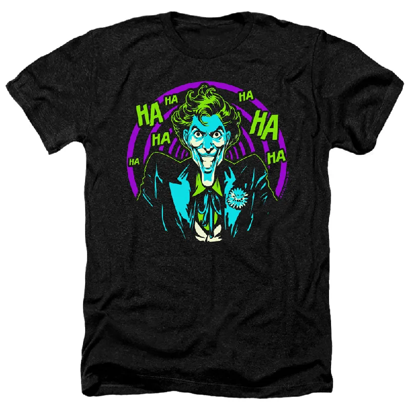 Batman Heather T-Shirt Joker Hahaha Black Tee