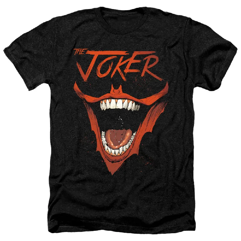 Batman Heather T-Shirt Joker Laugh Black Tee