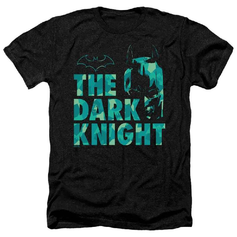 Batman Heather T-Shirt The Dark Knight Pattern Black Tee