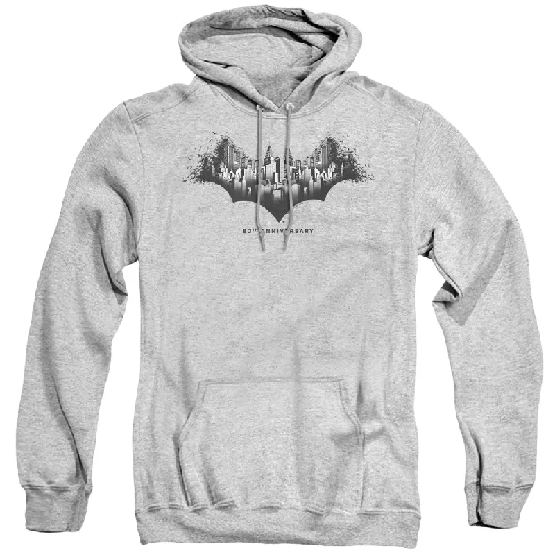 Batman Hoodie 80th Anniversary Gotham City Heather Hoody