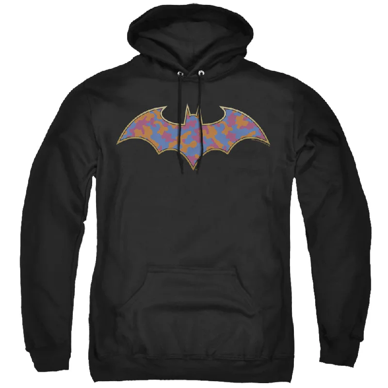 Batman Hoodie Colored Camo Logo Black Hoody