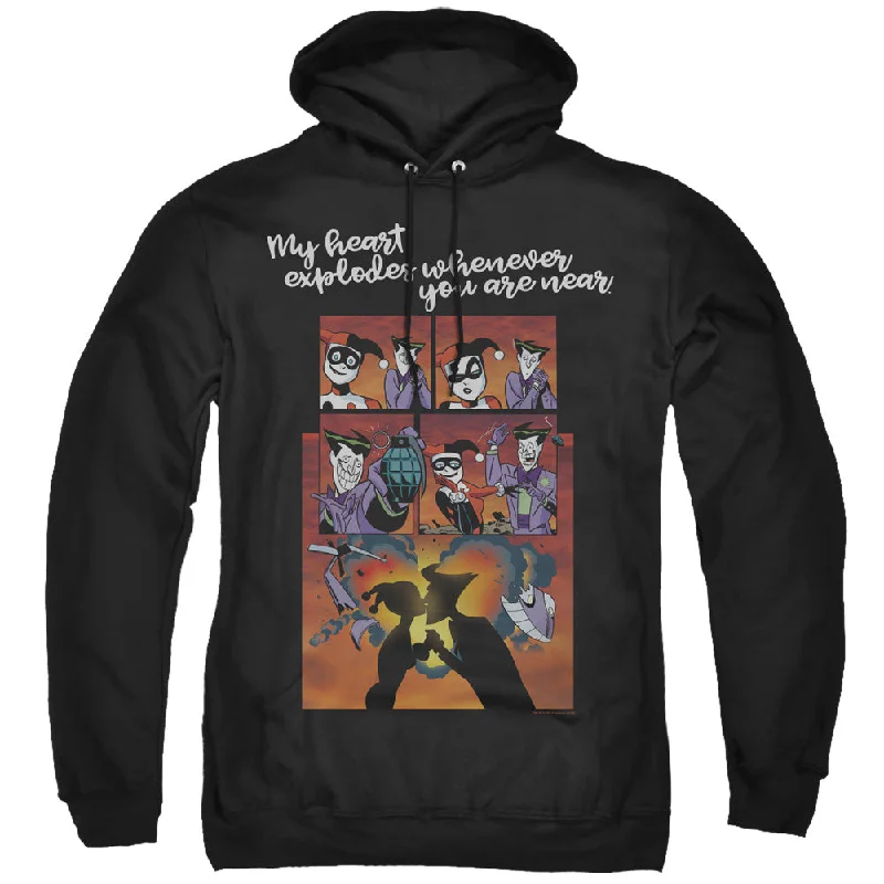 Batman Hoodie Heart Explodes Black Hoody