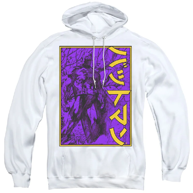 Batman Hoodie Kanji Framed White Hoody