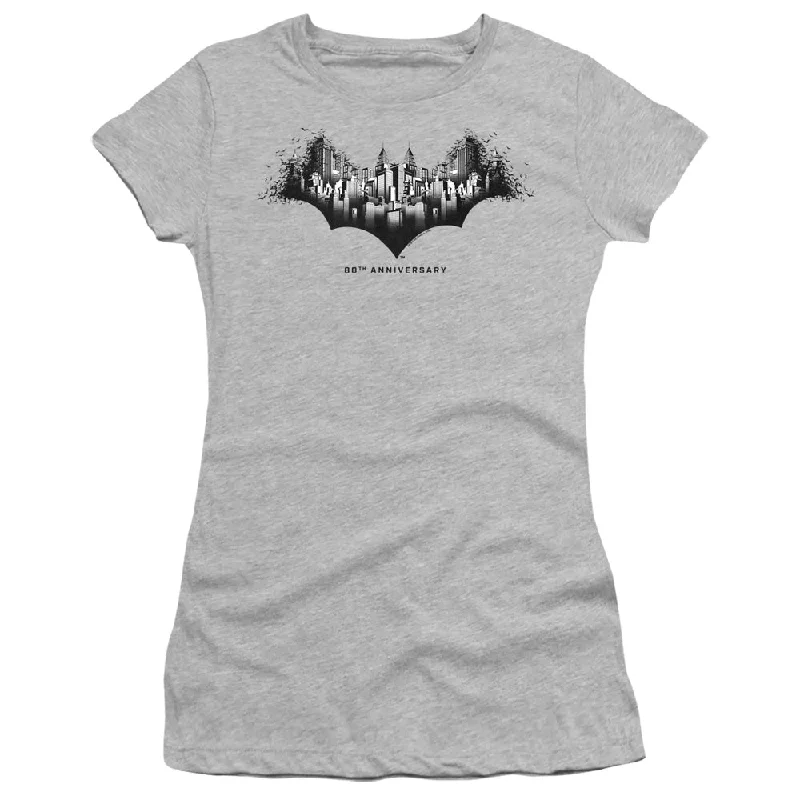 Batman Juniors T-Shirt 80th Anniversary Gotham City Heather Tee