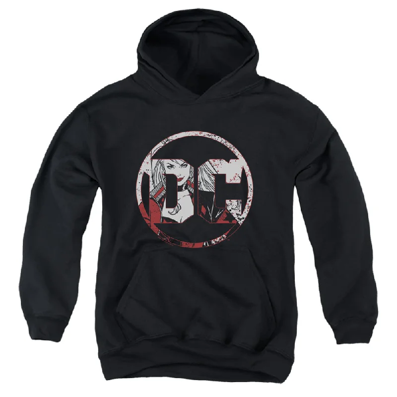 Batman Kids Hoodie DC Logo Harley Quinn Black Hoody