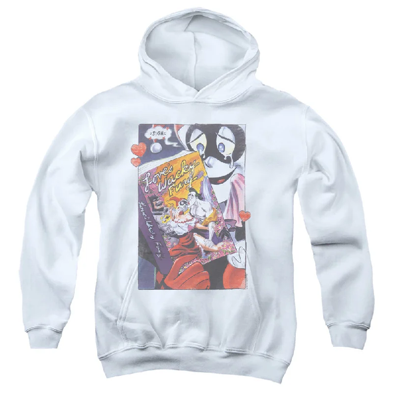 Batman Kids Hoodie Love's Wacky Fury White Hoody