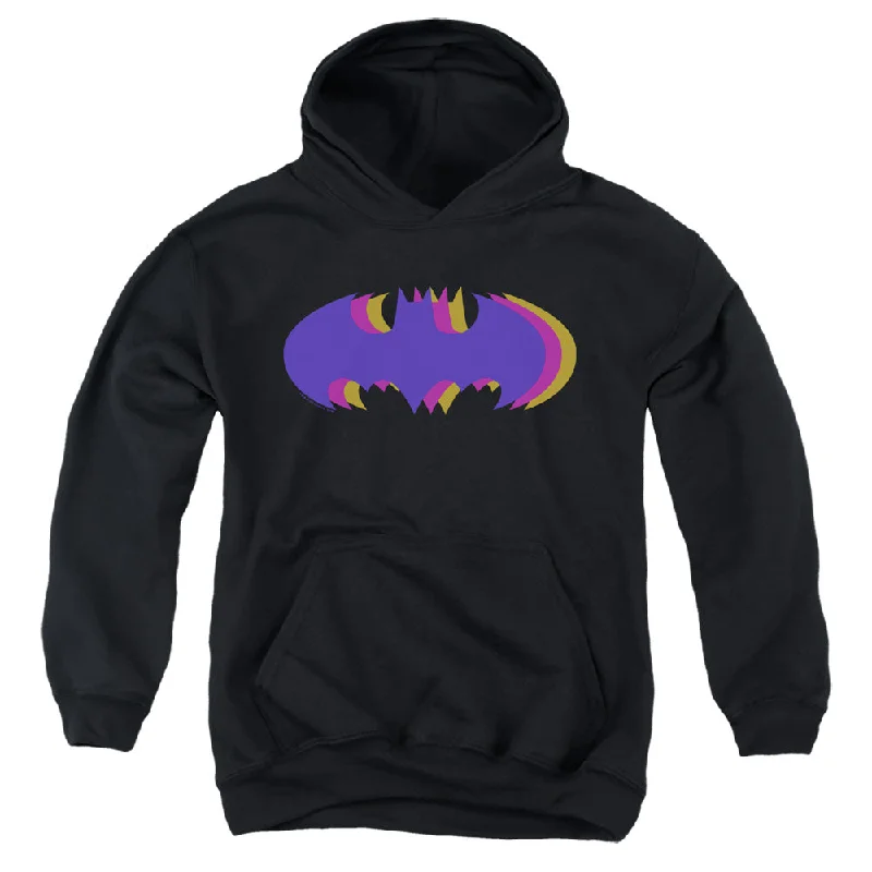 Batman Kids Hoodie Tri Colored Logo Black Hoody