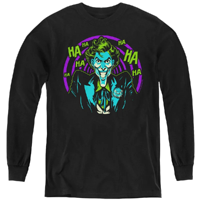 Batman Kids Long Sleeve Shirt Joker Hahaha Black Tee