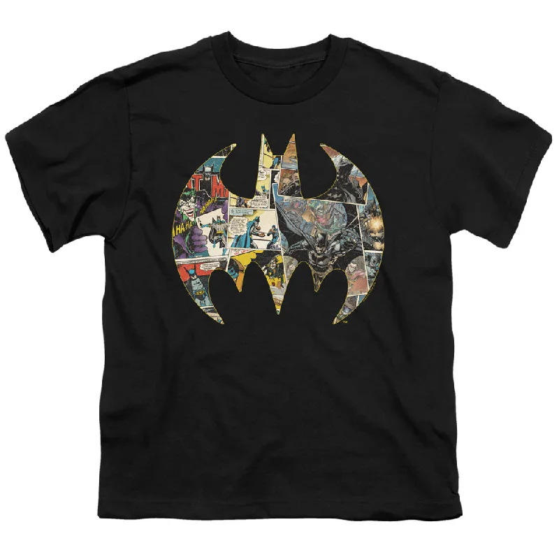 Batman Kids T-Shirt Collage Shield Black Tee