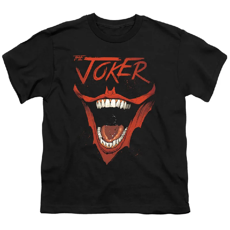 Batman Kids T-Shirt Joker Laugh Black Tee