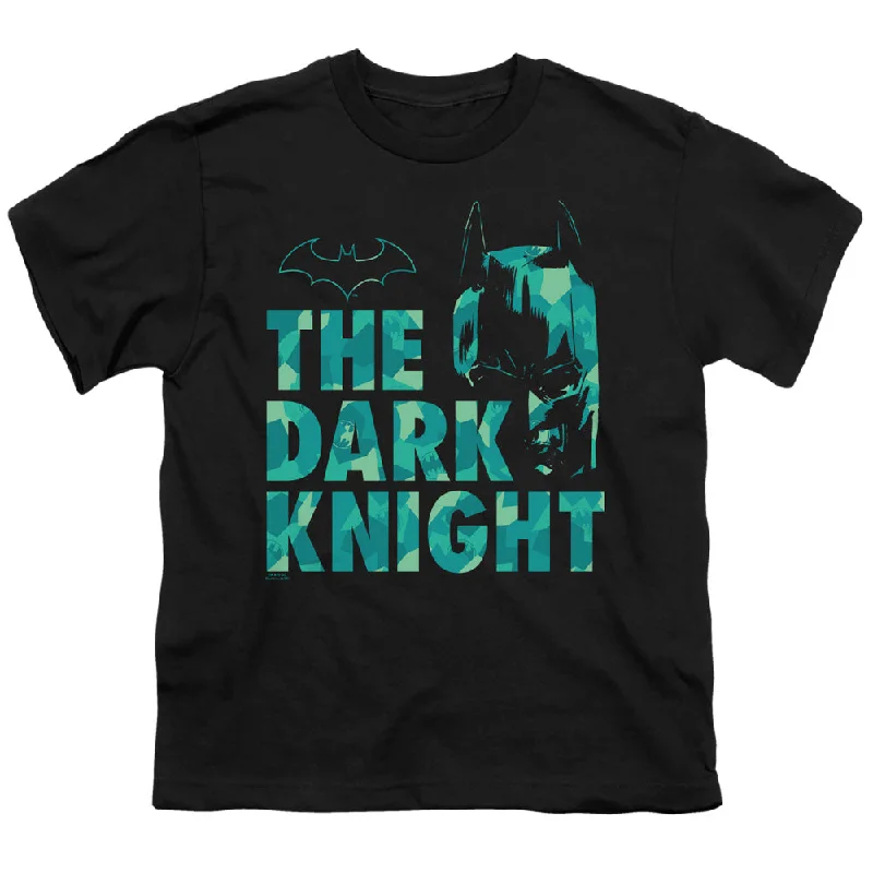 Batman Kids T-Shirt The Dark Knight Pattern Black Tee