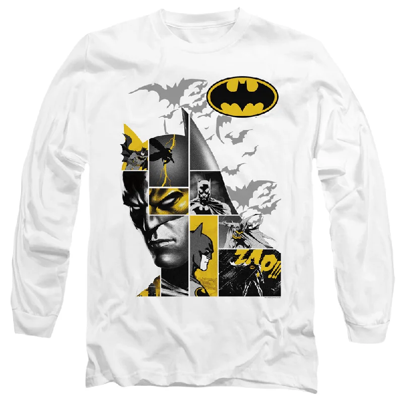 Batman Long Sleeve T-Shirt Collage White Tee