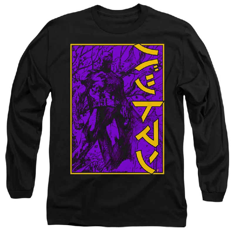 Batman Long Sleeve T-Shirt Kanji Framed Black Tee