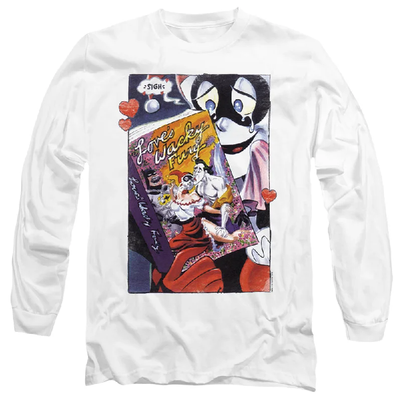 Batman Long Sleeve T-Shirt Love's Wacky Fury White Tee