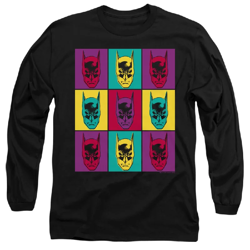 Batman Long Sleeve T-Shirt Warhol Art Black Tee