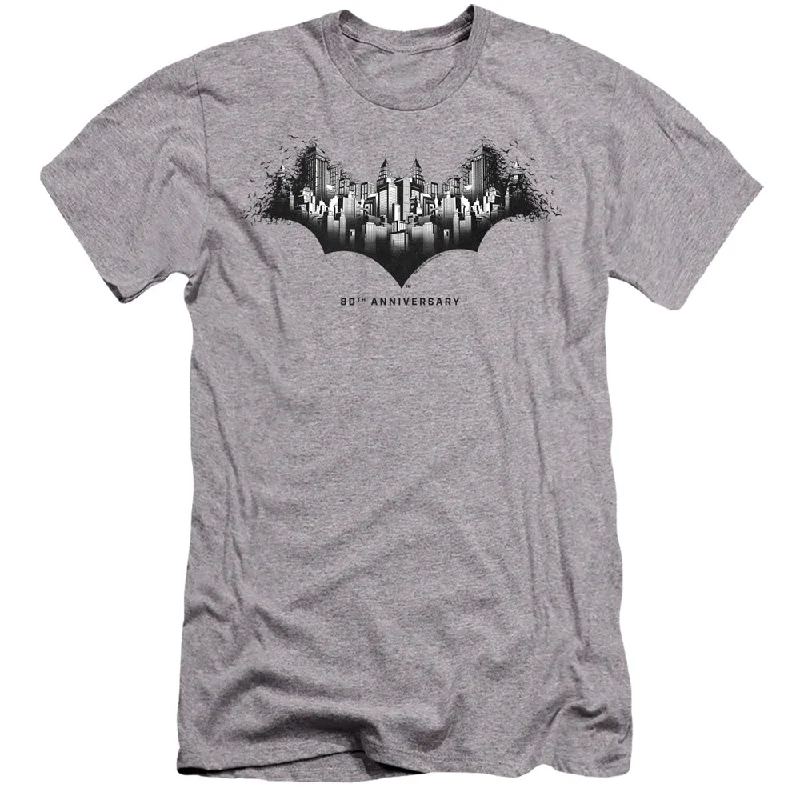 Batman Premium Canvas T-Shirt 80th Anniversary Gotham City Heather