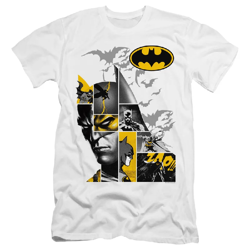 Batman Premium Canvas T-Shirt Collage White Tee