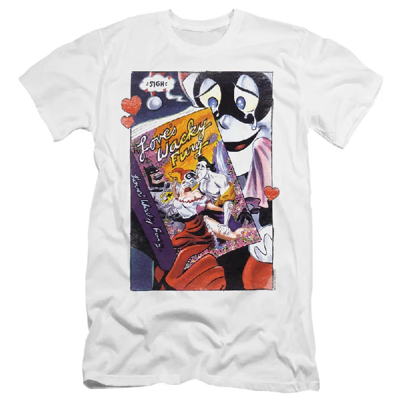 Batman Premium Canvas T-Shirt Love's Wacky Fury White Tee