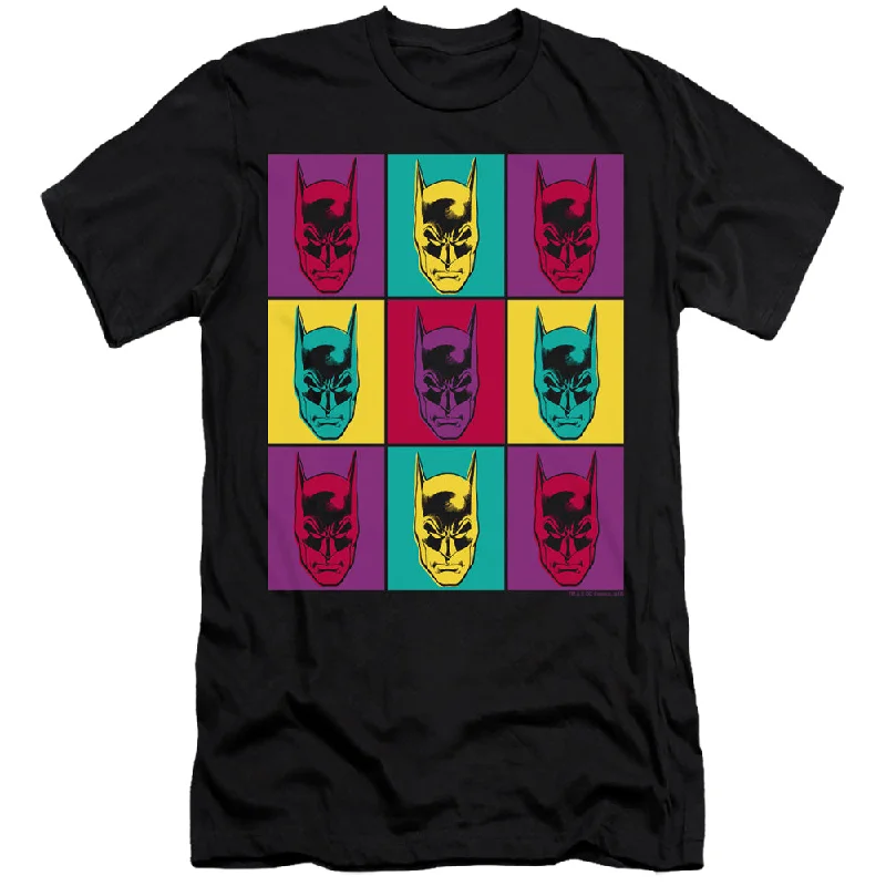 Batman Premium Canvas T-Shirt Warhol Art Black Tee