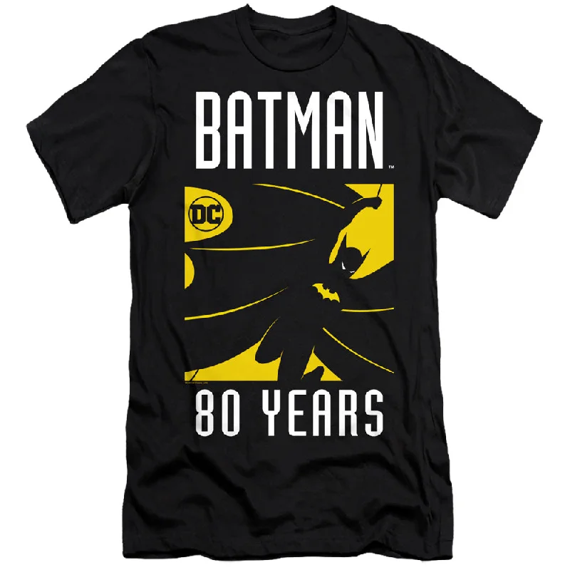 Batman Slim Fit T-Shirt 80 Years Silhouette Black Tee