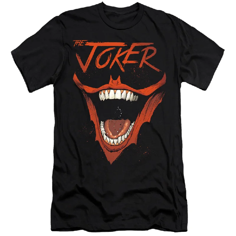 Batman Slim Fit T-Shirt Joker Laugh Black Tee