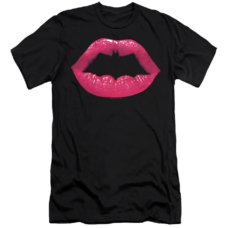 Batman Slim Fit T-Shirt Kiss Logo Black Tee