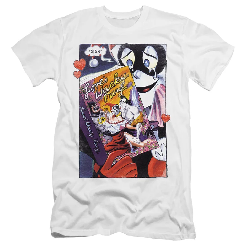 Batman Slim Fit T-Shirt Love's Wacky Fury White Tee