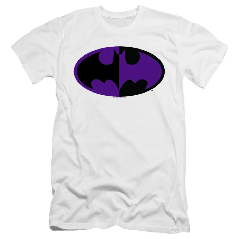 Batman Slim Fit T-Shirt Split Logo White Tee