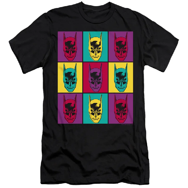 Batman Slim Fit T-Shirt Warhol Art Black Tee